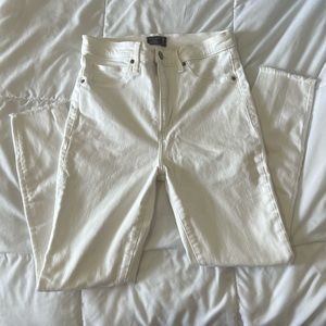 abercrombie and fitch white high rise skinny jeans